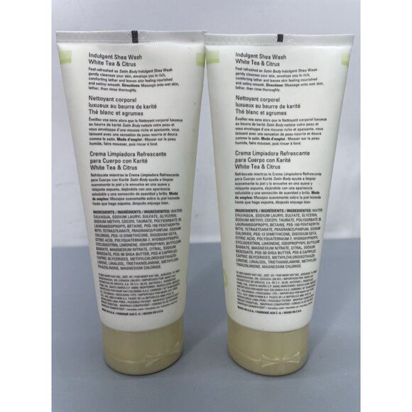 2 Mary Kay Satin Body Indulgent Shea Wash 6.5oz White Tea & Citrus New Sealed - Picture 2 of 2
